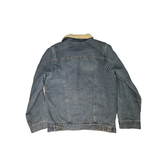Brooklyn Laundry Men's Sherpa Lined Denim Jean Jacket Size Medium. Distressed. - Picture 5 of 9